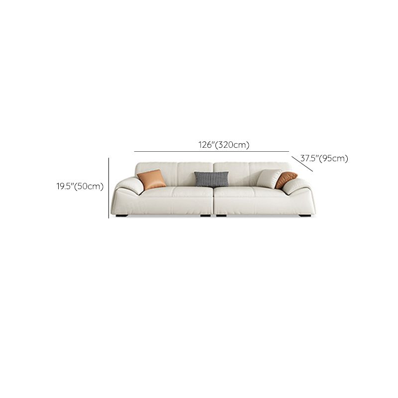 Glam Leather Sofa with Bolster Pillows Seating for Living Room Clearhalo 'furn' 'furn_sofas' 'Furniture' 'Living Room Furniture' 'Sofa' 'sofas' 1200x1200_e607ef8f-c439-4431-865c-ba3669a29711