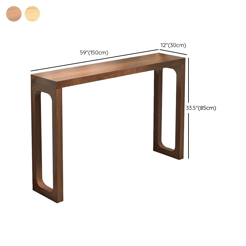 Solid Wood Console Table 33.46" Tall 1-shelf Accent Table with Sled Base Clearhalo 'Console Tables' 'console_tables' 'Entry & Mudroom Furniture' 'furn' 'furn_console_tables' 'Furniture' 1200x1200_e608376f-5d41-4706-a196-20327c66e23b