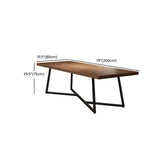 1/7ピース長方形のダイニングテーブルセット工業スタイルの木製ホームテーブルチェア