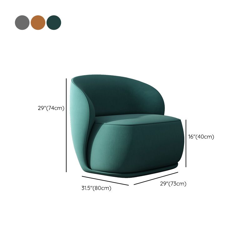 Fixed Back Round Accent Chair Solid Color Modern Lounge Chair Clearhalo 'Accent Chairs' 'accent_chairs' 'Chairs & Seating' 'furn' 'furn_accent_chairs' 'Furniture' 'Living Room Furniture' 1200x1200_e6092fa9-cdd7-4531-8563-cce2cfbe291e
