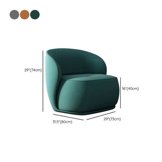 Fixed Back Round Accent Chair Solid Color Modern Lounge Chair Clearhalo 'Accent Chairs' 'accent_chairs' 'Chairs & Seating' 'furn' 'furn_accent_chairs' 'Furniture' 'Living Room Furniture' 1200x1200_e6092fa9-cdd7-4531-8563-cce2cfbe291e