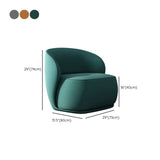 Fixed Back Round Accent Chair Solid Color Modern Lounge Chair Clearhalo 'Accent Chairs' 'accent_chairs' 'Chairs & Seating' 'furn' 'furn_accent_chairs' 'Furniture' 'Living Room Furniture' 1200x1200_e6092fa9-cdd7-4531-8563-cce2cfbe291e