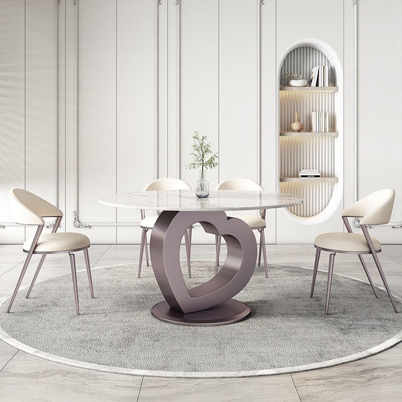 1/2/5/7 Pcs Dining Table Set with Sintered Stone Top Dining Table Set with Chair Clearhalo 'Dining Room Sets' 'Dining Tables & Seating' 'dining_room_set' 'furn' 'furn_dining_room_set' 'Furniture' 'furniture_dining_room_set' 'Kitchen & Dining Furniture' 1200x1200_e609425a-2dfa-4063-8076-41a0b85216aa
