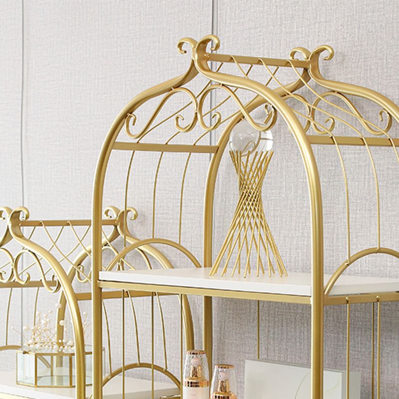 Glam Style Gold Bookshelf Metal Open Shelf Bookcase for Home Clearhalo 'Bookcases' 'furn' 'furn_bookcases' 'Furniture' 'furniture_bookcases' 'Office Furniture' 1200x1200_e60b5a14-5fe0-48ef-bdf1-778480eecf4e