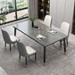 Industrial Style Home Sintered Stone Dining Table Rectangle Shape Table with 4 Legs Base Clearhalo ' dining_table' 'Dining Tables & Seating' 'Dining Tables' 'furn' 'furn_dining_table' 'Furniture' 'furniture_dining_table' 'Kitchen & Dining Furniture' 'kitchen&dining_furn' 'kitchen' 'kitchen_dining_table' 1200x1200_e60b9fbe-9d77-49b9-af54-0445f1f71987