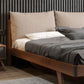 Espresso Wood Panneau lit rembourré la tête de lit standard de lit standard Rangement
