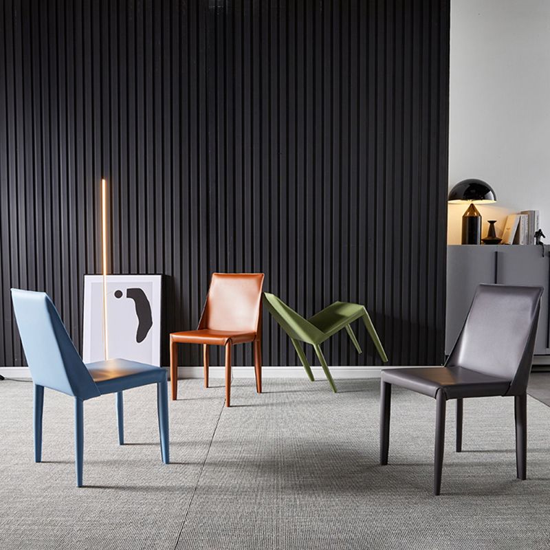 Contemporary Style Dining Chairs Armless Side Chairs with Metal Legs for Kitchen (Set of 2) Clearhalo ' kitchen&dining_furn' 'Dining Chairs' 'Dining Tables & Seating' 'dining_chair' 'furn' 'furn_dining_chair' 'Furniture' 'furniture_dining_chair' 'Kitchen & Dining Furniture' 'kitchen' 1200x1200_e60e35dd-53e5-4afe-af9a-4bb829a959d6