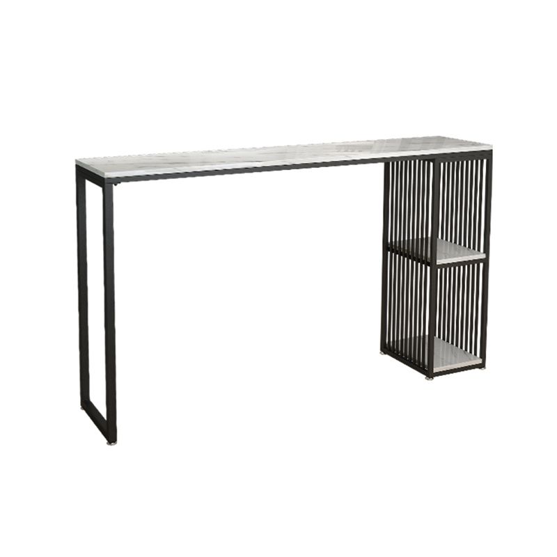 Modern Style Bar Table 1/3 Pieces Rectangle Faux Marble Counter Set Clearhalo 'Bar Furniture' 'furn' 'furn_home_bar_bar_sets' 'Furniture' 'Home Bars & Bar Sets' 'home_bar_bar_sets' 'Kitchen & Dining Furniture' 1200x1200_e60eb009-1a6f-4d03-812f-a15c461c9679