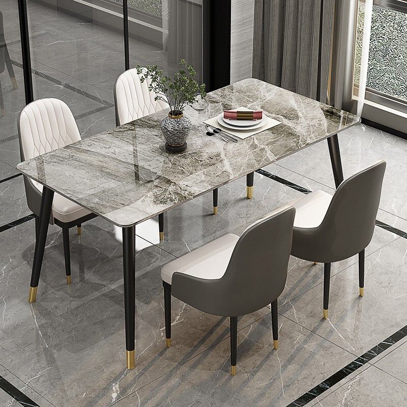Modern 1/4/5/7 Pieces Dining Set Sintered Stone Dining Furniture Set /Separate Items Clearhalo 'Dining Room Sets' 'Dining Tables & Seating' 'dining_room_set' 'furn' 'furn_dining_room_set' 'Furniture' 'furniture_dining_room_set' 'Kitchen & Dining Furniture' 'kitchen&dining_furn' 'kitchen' 1200x1200_e610072c-2a7f-4322-a501-3df920abd067