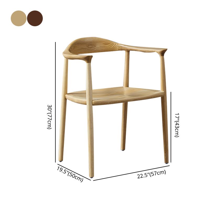 Traditional Ash Arm Dining Chairs Solid Wood Open Back Home Armchairs Clearhalo ' kitchen&dining_furn' 'Dining Chairs' 'Dining Tables & Seating' 'dining_chair' 'furn' 'furn_dining_chair' 'Furniture' 'furniture_dining_chair' 'Kitchen & Dining Furniture' 'kitchen' 1200x1200_e610fd13-56cd-4e48-85b1-6810cc206158