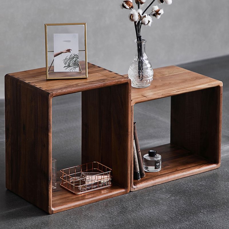 Bibliothèque à l'arrière ouvert contemporain étagère en bois massif pour le bureau