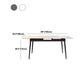 Rechteckiger Esstisch aus gesintertem Stein, moderner ausziehbarer Tisch mit 4 Beinen
