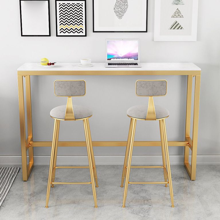 Traditional Luxury Bar Table Rectangle Stone Bar Table with Trestle Base Clearhalo 'Bar Furniture' 'Bar Tables' 'bar_tables' 'furn' 'furn_bar_tables' 'Furniture' 'furniture_bar_tables' 'Kitchen & Dining Furniture' 1200x1200_e612de24-1aad-48e2-8e08-1f21a406db6e