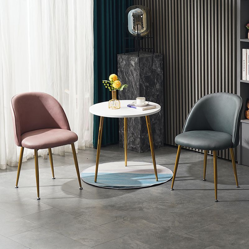 Glam Dining Side Chairs for Home Use Cushioned Armless Chair with Gold Legs Clearhalo ' kitchen&dining_furn' 'Dining Chairs' 'Dining Tables & Seating' 'dining_chair' 'furn' 'furn_dining_chair' 'Furniture' 'furniture_dining_chair' 'Kitchen & Dining Furniture' 'kitchen' 1200x1200_e61603ef-4f11-4aee-8c51-a525e4d3fbf7