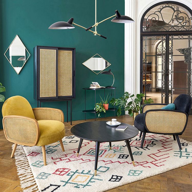 Mid-century Fixed Back Accent Armchair Bedroom Solid Color Accent Chair Clearhalo 'Accent Chairs' 'accent_chairs' 'Chairs & Seating' 'furn' 'furn_accent_chairs' 'Furniture' 'Living Room Furniture' 1200x1200_e6169947-054d-4b14-8b3a-f2b0b17f33c9