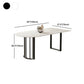 Irregular Shape White Table for Restaurant Sintered Stone Table with Double Pedestal Clearhalo 'Dining Tables & Seating' 'Dining Tables' 'dining_table' 'furn' 'furn_dining_table' 'Furniture' 'furniture_dining_table' 'Kitchen & Dining Furniture' 'kitchen' 'kitchen_dining_table' 1200x1200_e616f475-018a-4f8c-a284-d632a507b407