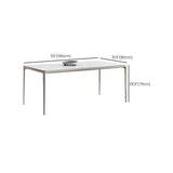 Estilo moderno 1/2/5/7 Piezas Sillas de comedor Muebles de piedra rectangulares en blanco