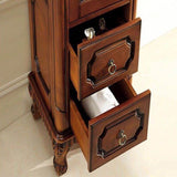 Mid-Century Modern Brown Cabinet with 1 Galss Door and 2 Drawers Clearhalo 'Cabinets & Chests' 'cabinets_chests' 'furn' 'furn_cabinets_chests' 'Furniture' 'Living Room Furniture' 1200x1200_e618f105-a8a9-4c41-b81f-bab616e2650c