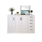 White Storage Chest Modern Style Wooden Storage Chest Dresser with Drawers and Doors Clearhalo 'Bedroom Furniture' 'Dressers & Chests' 'dressers_chests' 'furn' 'furn_dressers_chests' 'Furniture' 1200x1200_e619332d-60e4-4940-a853-84e89846db21
