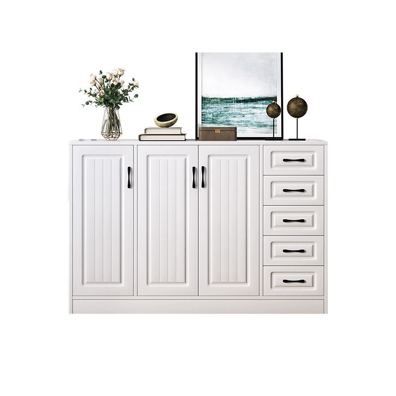 White Storage Chest Modern Style Wooden Storage Chest Dresser with Drawers and Doors Clearhalo 'Bedroom Furniture' 'Dressers & Chests' 'dressers_chests' 'furn' 'furn_dressers_chests' 'Furniture' 1200x1200_e619332d-60e4-4940-a853-84e89846db21