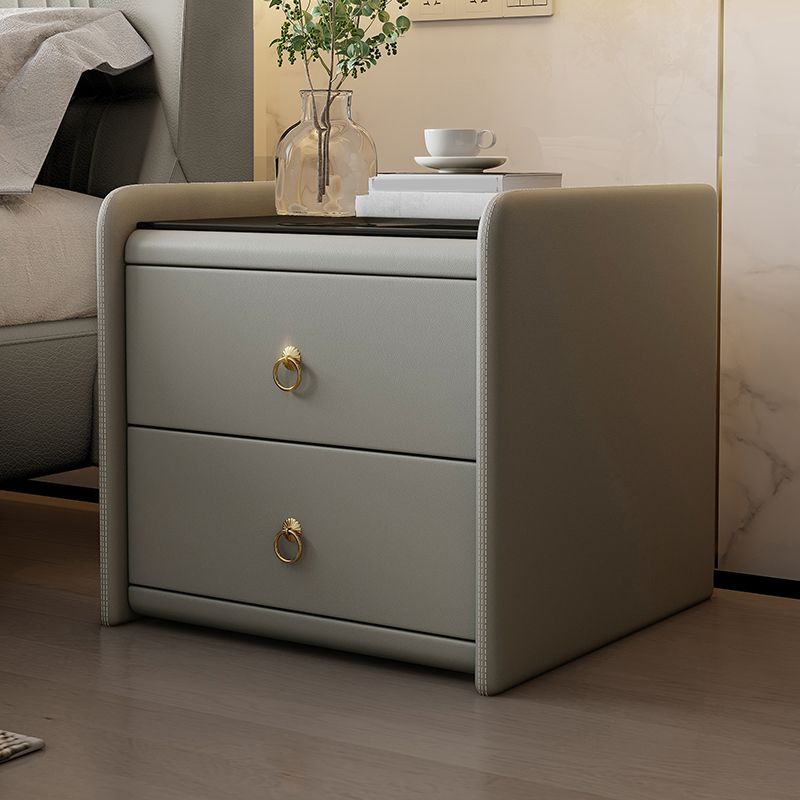 Caja de almacenamiento de cajones de madera maciza contemporánea para dormitorio