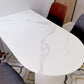 Contemporary Sintered Stone Irregular Shape Dining Table Standard White Dining Table for Kitchen Clearhalo ' dining_table' 'Dining Tables & Seating' 'Dining Tables' 'furn' 'furn_dining_table' 'Furniture' 'furniture_dining_table' 'Kitchen & Dining Furniture' 'kitchen&dining_furn' 'kitchen' 'kitchen_dining_table' 1200x1200_e61b4651-3b12-4974-9d12-07903f4b68a2