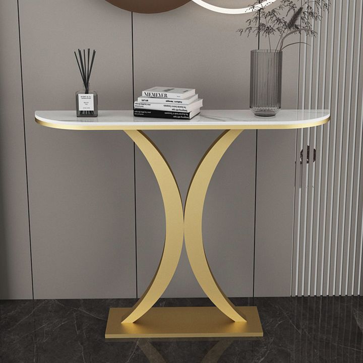 Tavolo di accento console contemporanea Antique Finitura Malf Moon Console Table