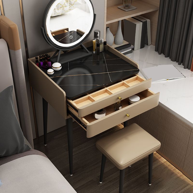 23.62 "Mesa de tocador de piedra ancha Mesa de tocador de maquillaje moderno con cajones de almacenamiento