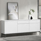 Wood Server Credenza in stile contemporaneo con armadi e cassetti