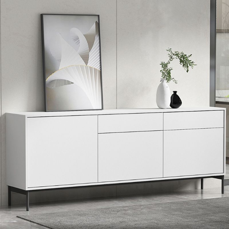 Wood Server Credenza in stile contemporaneo con armadi e cassetti