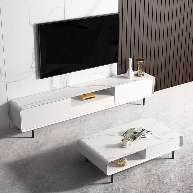 Stone TV Media Console moderno soporte multimedia para TV para sala de estar