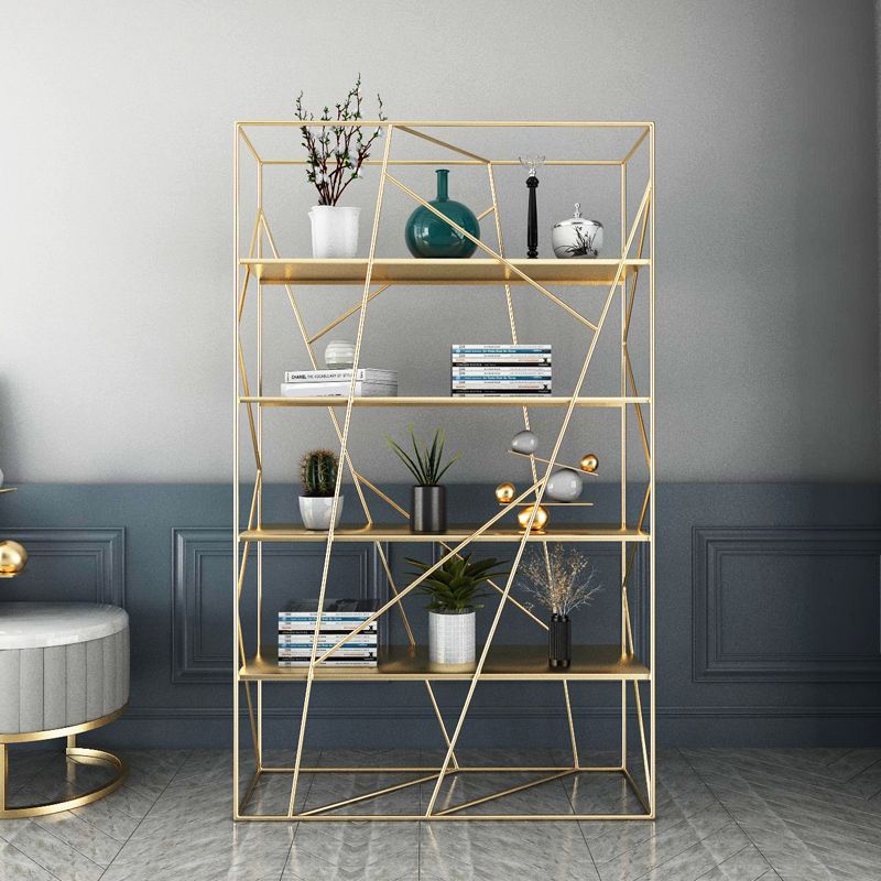 Libreria etagere industriale Metal 4 mensole aperte libreria