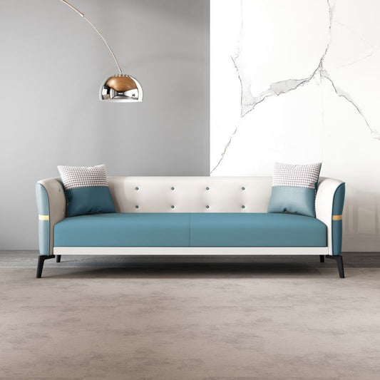 Moderne stijl bankimitatie lederen spons gestoffeerd omvergeworpen leunstoel sofa bed