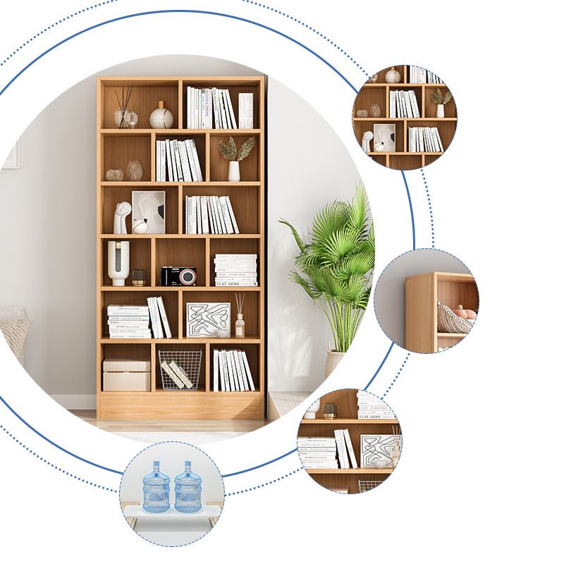 Scandinavian Manufactured Wood Standard Bookshelf Vertical Bookshelf for Living Room Clearhalo 'Bookcases' 'furn' 'furn_bookcases' 'Furniture' 'furniture_bookcases' 'Office Furniture' 1200x1200_e6200716-b1f8-4f29-bc0e-25c61cc8b715