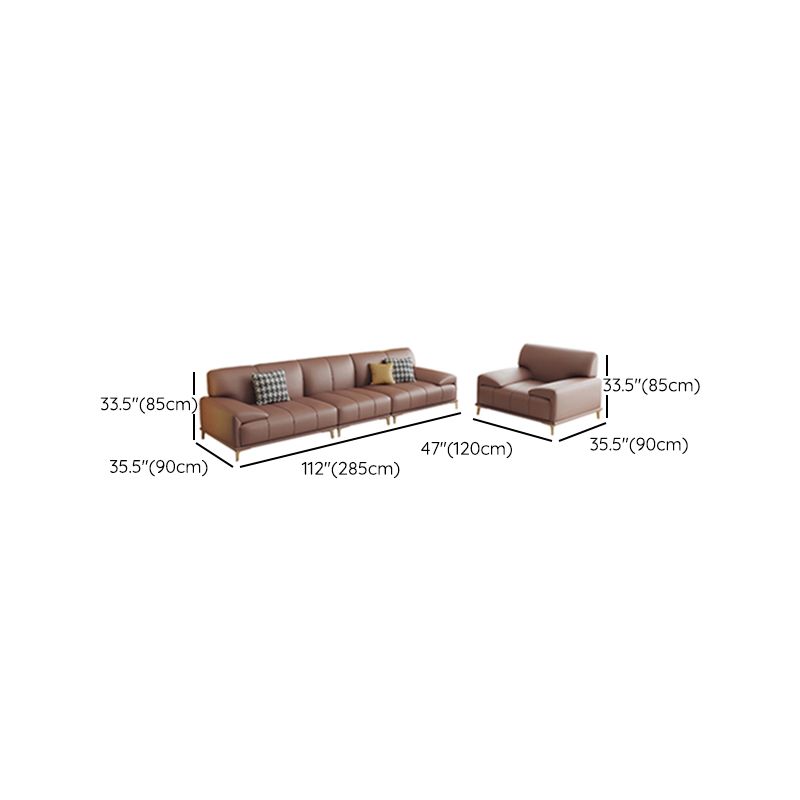 Pillow Top Arm Farmhouse Seating Dark Brown Living Room Settee