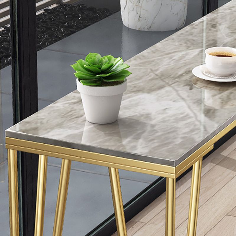41.3-inch Marble Top Table Modern Style Bistro Pub Table with Four Legs Clearhalo 'Bar Furniture' 'Bar Tables' 'bar_tables' 'furn' 'furn_bar_tables' 'Furniture' 'Kitchen & Dining Furniture' 1200x1200_e620e105-53a8-4c65-b544-3741b22c5131