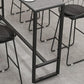 Stone Bar Dining Table Industrial Rectangle Bar Table with Black Base Clearhalo 'Bar Furniture' 'Bar Tables' 'bar_tables' 'furn' 'furn_bar_tables' 'Furniture' 'furniture_bar_tables' 'Kitchen & Dining Furniture' 1200x1200_e6232ad6-126b-4937-8b51-6ecd4c0f82be