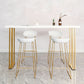 Dining Room Rectangle Wood Top Counter Table Gold Legs Glam Style Bar Table Clearhalo 'Bar Furniture' 'Bar Tables' 'bar_tables' 'furn' 'furn_bar_tables' 'Furniture' 'furniture_bar_tables' 'Kitchen & Dining Furniture' 'kitchen&dining_furn' 'kitchen' 1200x1200_e6251872-a27e-4b7b-b58b-65b2a4e5b729
