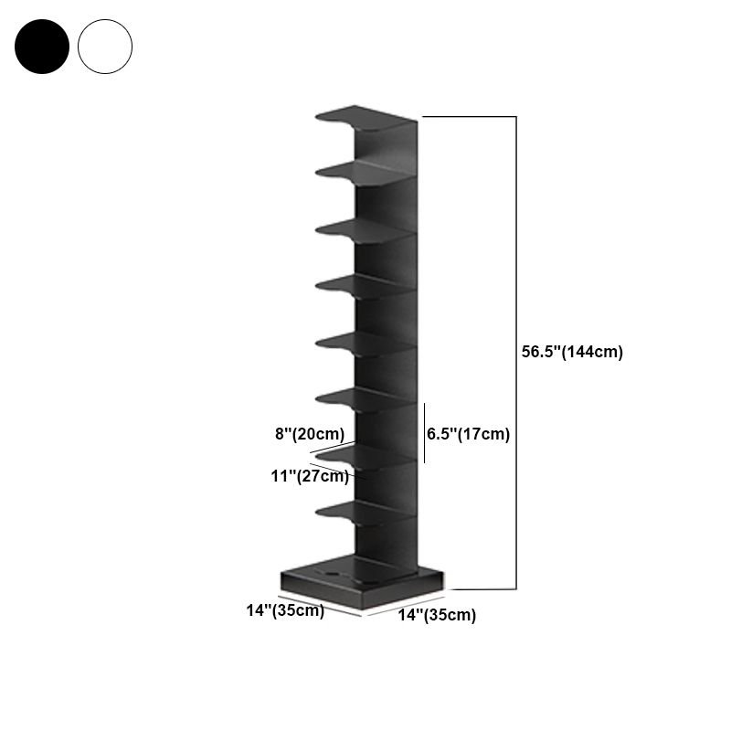 White and Black Corner Bookshelf Closed Back Contemporary Iron Bookshelf Clearhalo 'Bookcases' 'Furniture' 'furniture_bookcases' 'kitchen' 'kitchen_bookcases' 'Living Room Furniture' 'Office Furniture' 1200x1200_e626696b-d3b1-42ef-88e4-8da32e60637c
