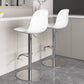 Modern Adjustable Height Swivel Low Back Bar Stool with Metal Base