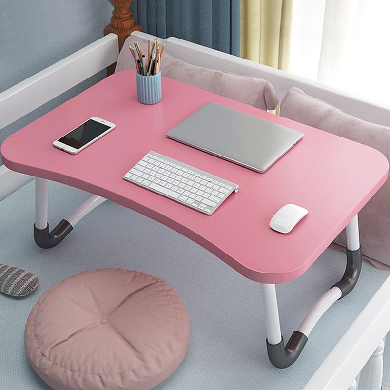 Folding Writing Desk Irregular Shape Task Desks with 2-Legs in White/Blue/Pink/Natural Clearhalo 'furn' 'furn_office_desk' 'Furniture' 'Office Desks' 'Office Furniture' 'office_desk' 1200x1200_e627476e-d91c-491f-b9b7-b2df9ff70ecf