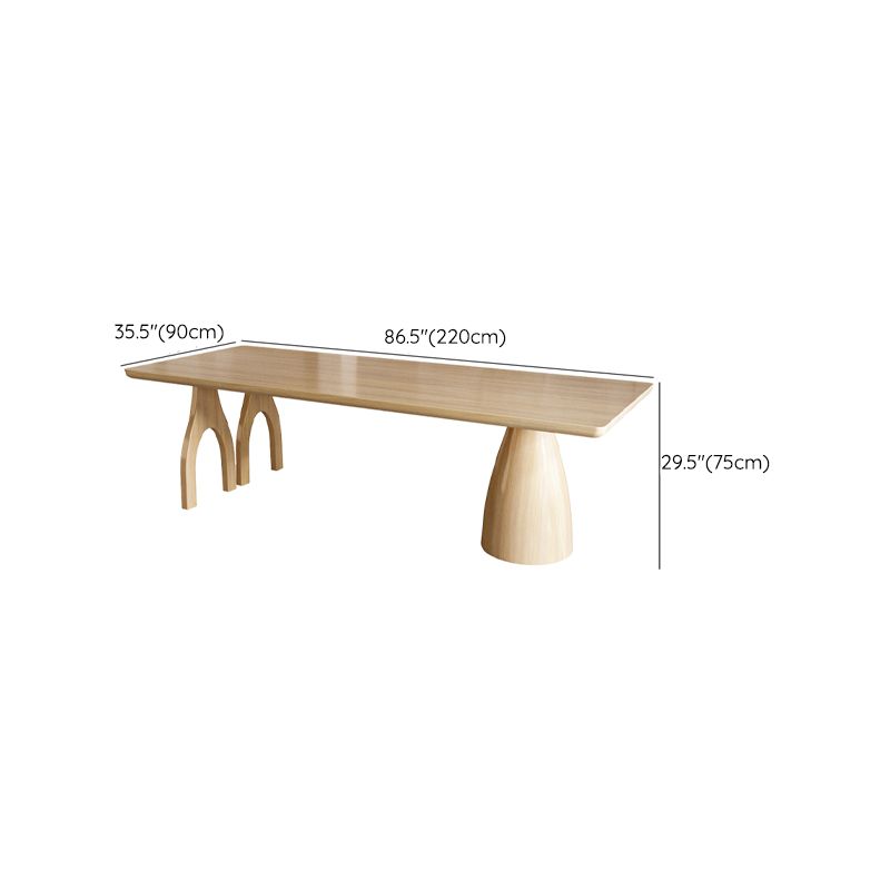 Rectangular Shaped Office Conference Table Wooden Writing Desk in Natural Clearhalo 'furn' 'furn_office_desk' 'Furniture' 'Office Desks' 'Office Furniture' 'office_desk' 1200x1200_e627c301-3fac-4f87-a2ec-a1603f5b7503