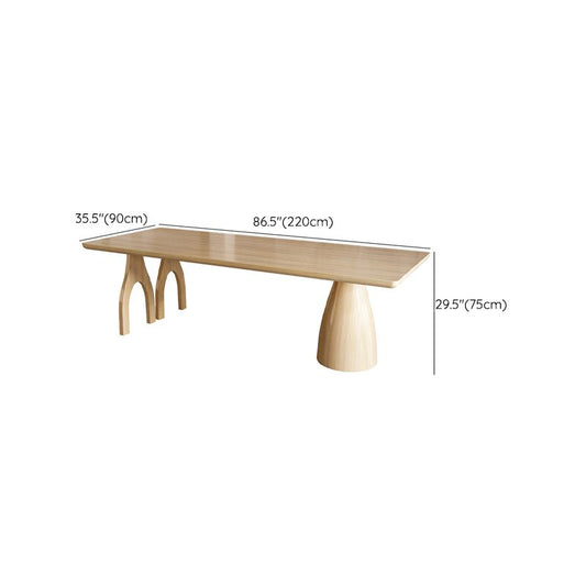 Rectangular Shaped Office Conference Table Wooden Writing Desk in Natural Clearhalo 'furn' 'furn_office_desk' 'Furniture' 'Office Desks' 'Office Furniture' 'office_desk' 1200x1200_e627c301-3fac-4f87-a2ec-a1603f5b7503