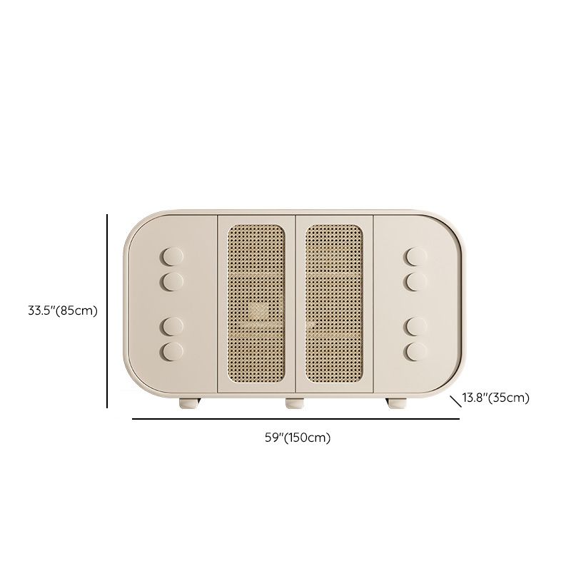 Mobile moderno armadio latestino di stoccaggio in legno con cassetti e porta