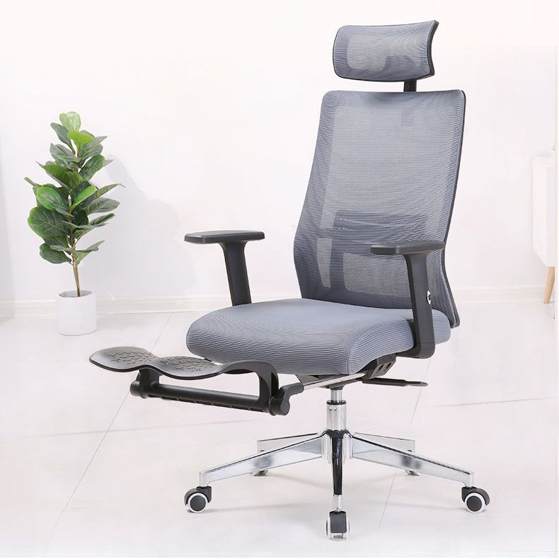 Modern Desk Chair Mesh Computer Chair Conference Chair in Gray Clearhalo 'furn' 'furn_office_chair' 'Furniture' 'Office Chairs' 'Office Furniture' 'office_chair' 1200x1200_e6298cc7-da87-41f3-b565-a095d0f6a68b