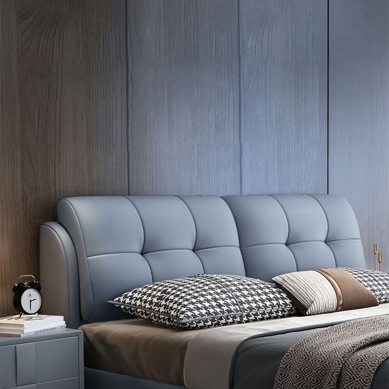 Rangement en bois de pin contemporain avec dossier de tête de tête de rangement