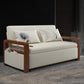 White Futon Sleeper Sofa Bed Contemporary Style with Arms Convertible Sofas Clearhalo 'furn' 'furn_futons' 'Furniture' 'Futons & Daybeds' 'Futons' 'Living Room Furniture' 1200x1200_e629af70-915c-45bc-9ab4-9b20b8dcef22
