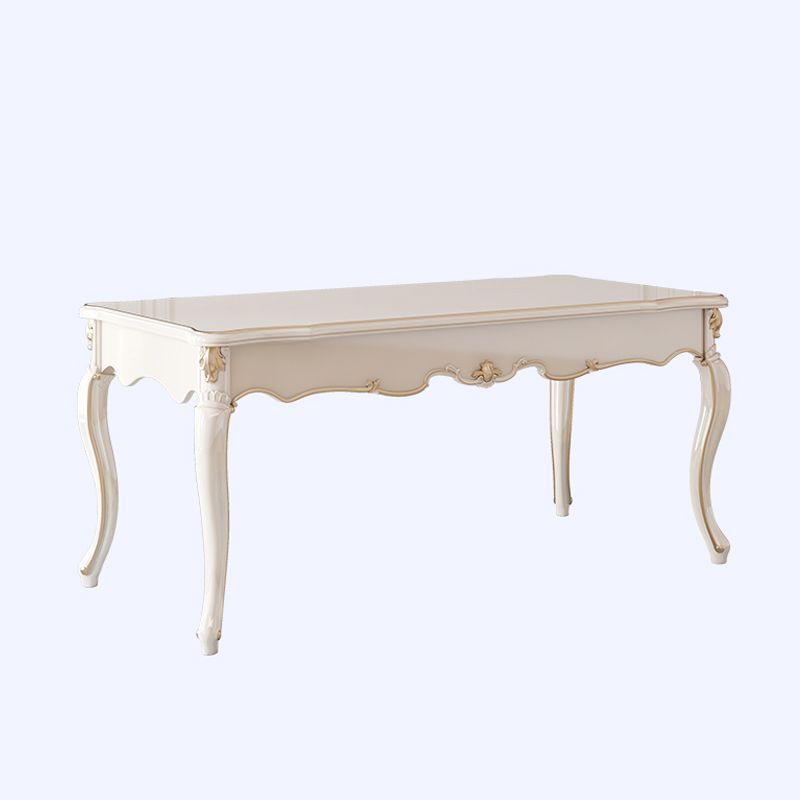 Rectangle Shape White Tone Dining Table Victoria 4 Legs Table for Dining Room Clearhalo ' dining_table' 'Dining Tables & Seating' 'Dining Tables' 'furn' 'furn_dining_table' 'Furniture' 'furniture_dining_table' 'Kitchen & Dining Furniture' 'kitchen&dining_furn' 'kitchen' 'kitchen_dining_table' 1200x1200_e62a3d95-7d34-49a7-8431-5c20b4d8e278