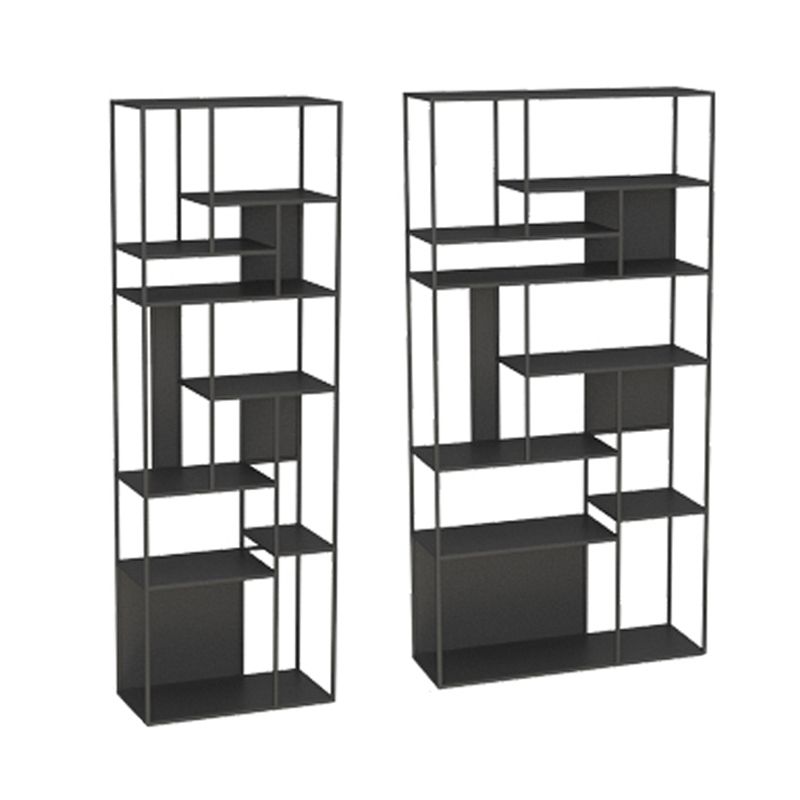Modern Open Bookcase with Metal Rectangular Shelves for Office Clearhalo 'Bookcases' 'furn' 'furn_bookcases' 'Furniture' 'furniture_bookcases' 'kitchen' 'kitchen_bookcases' 'Living Room Furniture' 'Office Furniture' 1200x1200_e62ae084-fc48-4567-936b-904ec1fb0fc9