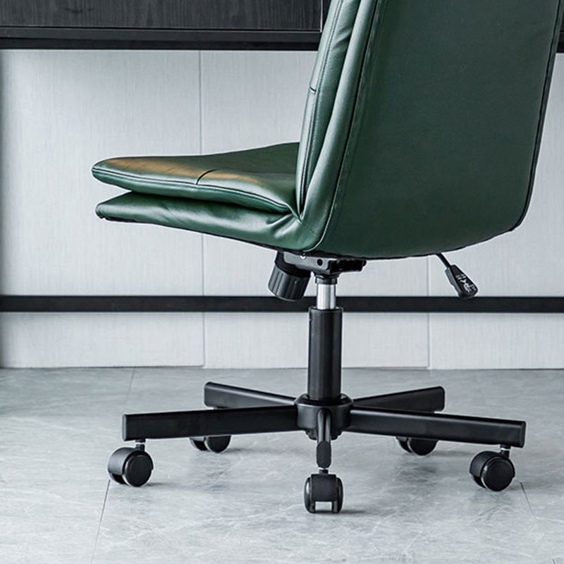 Armless Office Chair Conference Chair with Wheels for Living Room Home
